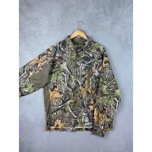Russell Outdoors Shirt Mens Large Camo Long Sleeve Button Hunting Scent Stop men